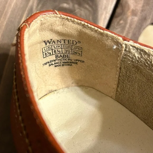 Wanted Babe Low Heel Oxford in Cognac - Picture 5 of 7